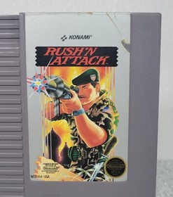 Rush'n Attack NES gioco vintage Nintendo 5 SCREW testato e funzionante no manuale pulito
