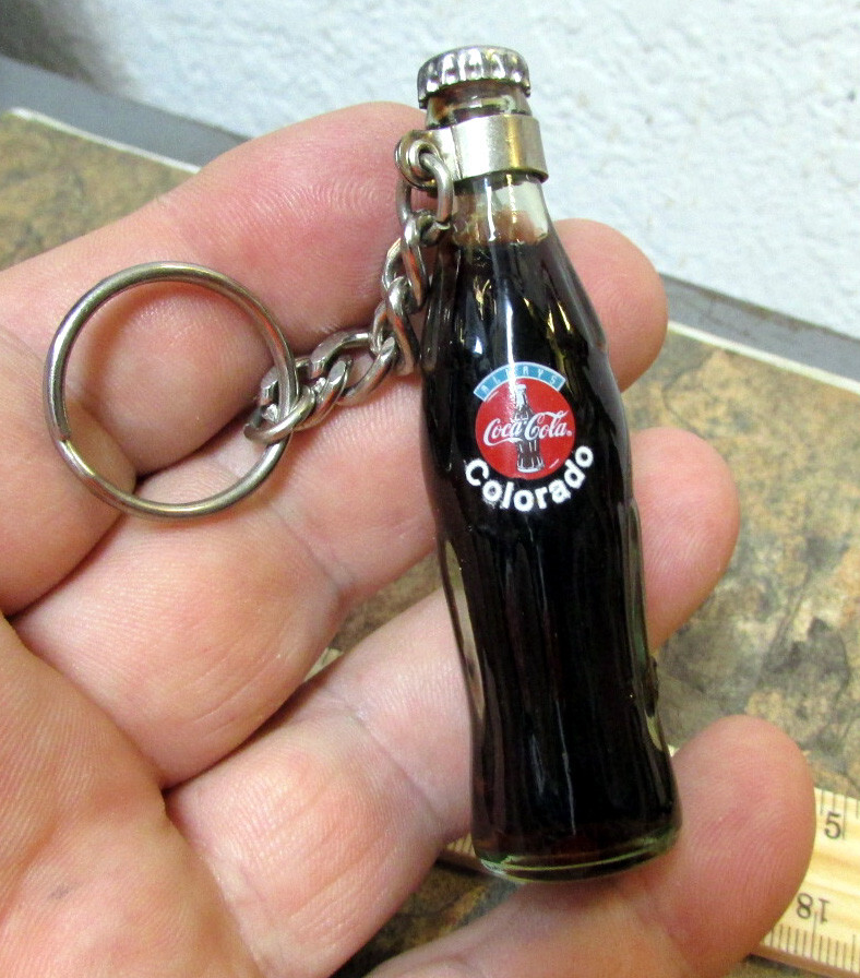 Coca Cola keychain, Colorado Bottle of coke 3 inches long, cool