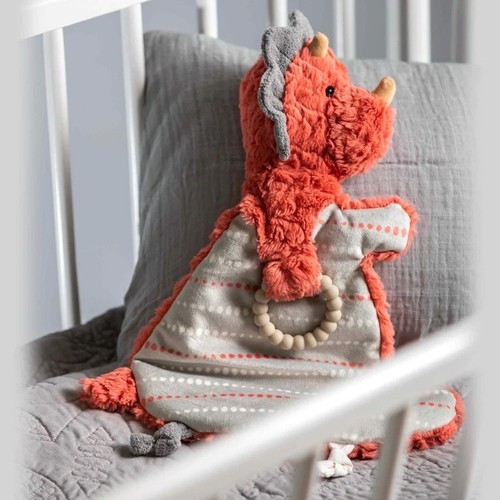 Mary Meyer Baby Plush SNUGGY Nuggy NUGGLES DINO Security Blanket Lovey Toy NEW - Picture 4 of 4