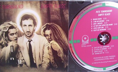 Pete Townshend- Empty Glass- Target-Label- No Barcode- WIE NEU