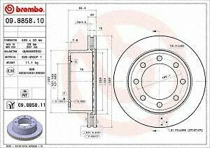 Rr Prem Brk Rotor  Brembo  09.8858.11 Foto 4 de 4