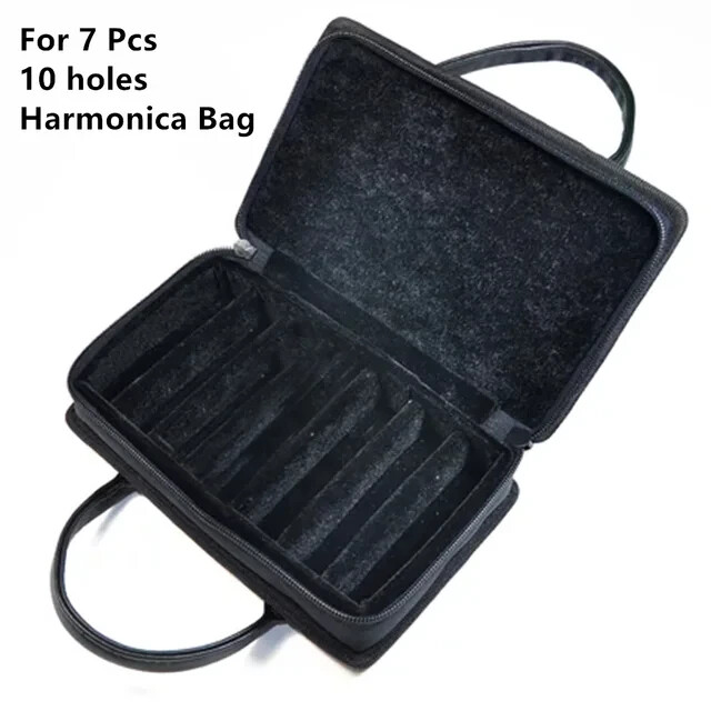 10Holes Harmonica Case Diatonic Harmonica Case for 7pcs Blues