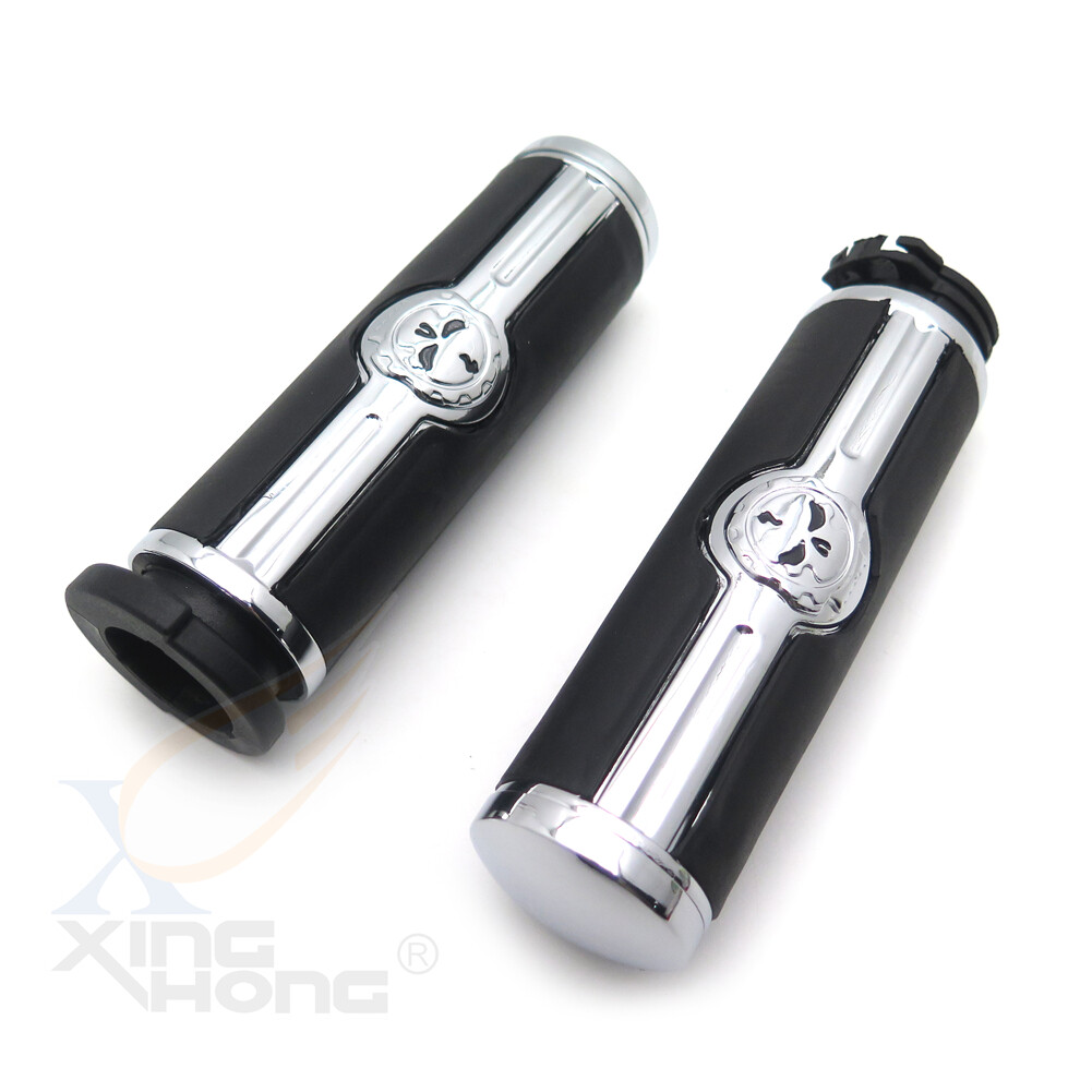 1” Handlebar grips skull For Harley 16-03 XL Sportster 883 & 1200
