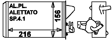RADIATORE RISCALDAMENTO FIAT UNO / FIAT DUNA dal 1983 - DENSO - Foto 2 di 2