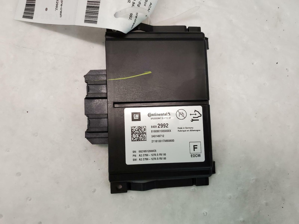 GMC ACADIA Chassis Brain Box Driver Assist; VIN Z (11th