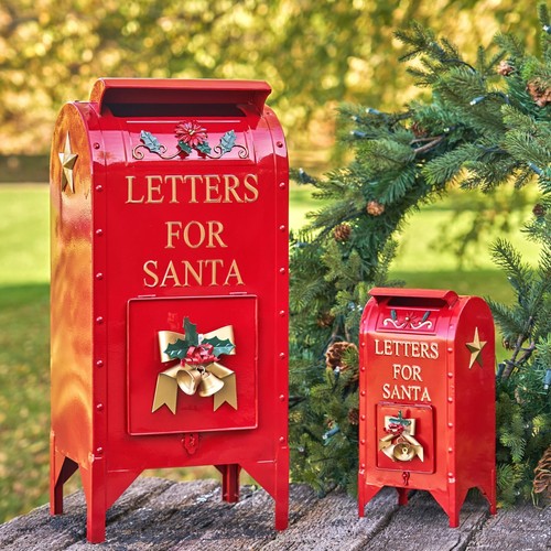 Set of 2 "Letters for Santa" Christmas Mailbox Decorations - Picture 2 of 5