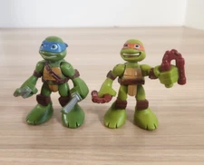 Teenage Mutant Ninja Turtles Viacom Playmate 2014 Leo & Mike 2.5” Figures