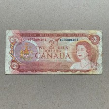 🇨🇦 1974 Canada $2 Dollar Bill Banknote Canadian 2 Dollar Currency Paper Money