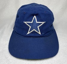 Vtg 90s Dallas Cowboys Snapback Hat TEAM NFL Blockhead Logo Spellout Wool