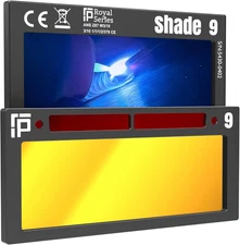 The King Single 2.0 | Shade 9 Gold Auto Darkening Welding Lens | 20A TIG Rating 