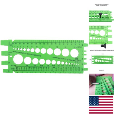 #ad 5 in 1 Nut Bolt Gauge: Accurate SAE amp; Metric Measurement Tool for All Projects $18.38