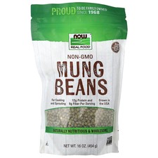 Now Foods Mung Beans 16 oz 454 g Non-GMO, Vegan, Vegetarian