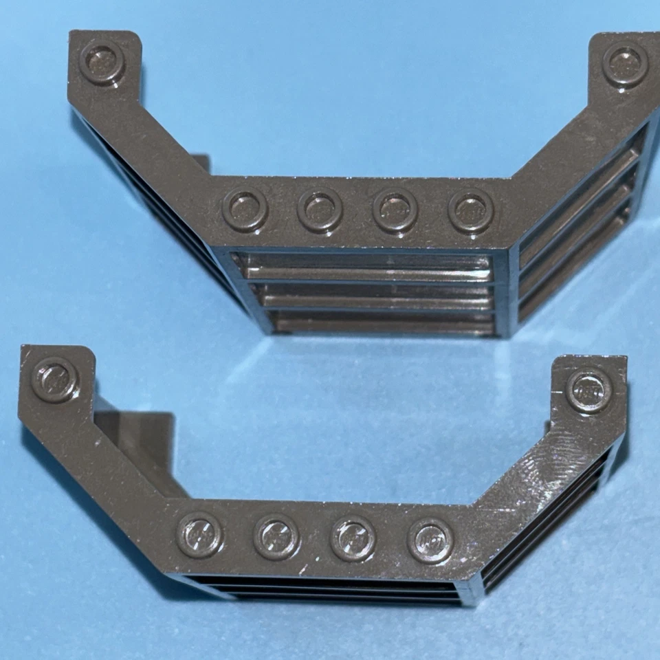 Lego Antiguo Gris Oscuro Bay Ventana 3x8x6 con Trans-Marrón 30185c01 6740 1349 Lote de 2 Foto 2 de 3