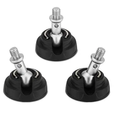 3 PCS 50mm Universal Tripod Rubber Feet with 3/8 inch Screw Anti-Slip Pads