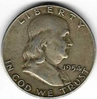 1954 50 Cent Franklin Half Dollar AU