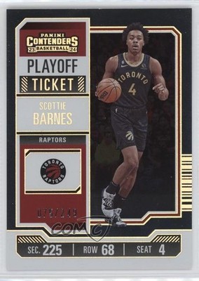2023-24 Panini Contenders Playoff Ticket 75/249 Scottie Barnes #37 1a1r