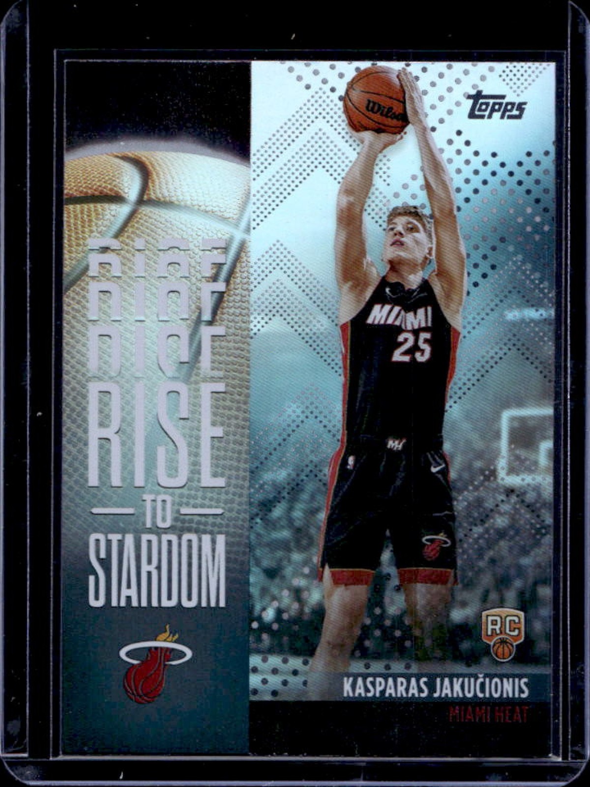 2025-26 Topps Kasparas Jakucionis Rise to Stardom RC Rainbow Foil #RTS-20 Heat