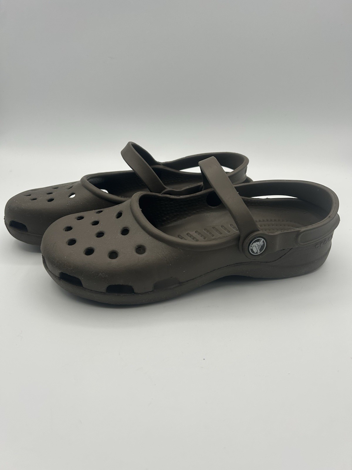 Crocs Classic Mary Jane Clogs Sz9 Brown