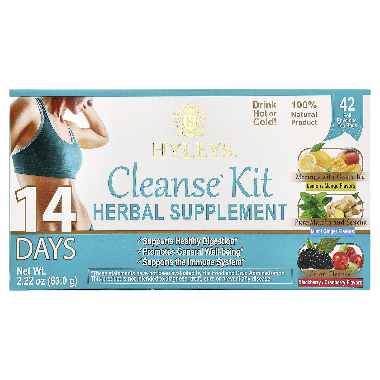 14 Days Cleanse Kit 42 чайных пакетика 222 унции 63 г 2690₽