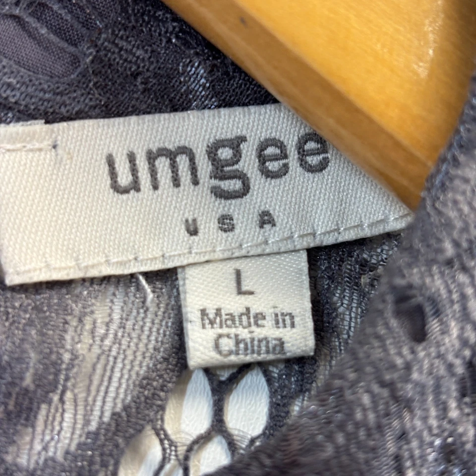 Top de encaje romántico Umgee para mujer boho caprichoso talla L hada grunge femenino elegante Foto 3 de 4