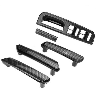 5X CARBON TÜRGRIFF BLENDE INNEN SET ZUZIEHGRIF FÜR PASSAT VW 3B 3BG