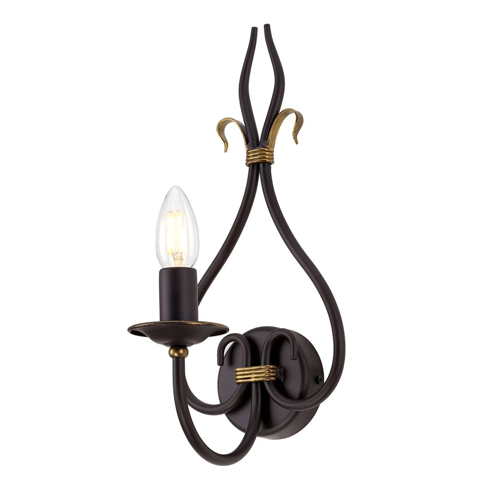 Wandleuchter CANDELA 15 Rostbraun B:17cm Rustikal Lampe Wohnzimmer Schlafzimmer - Bild 1 von 1