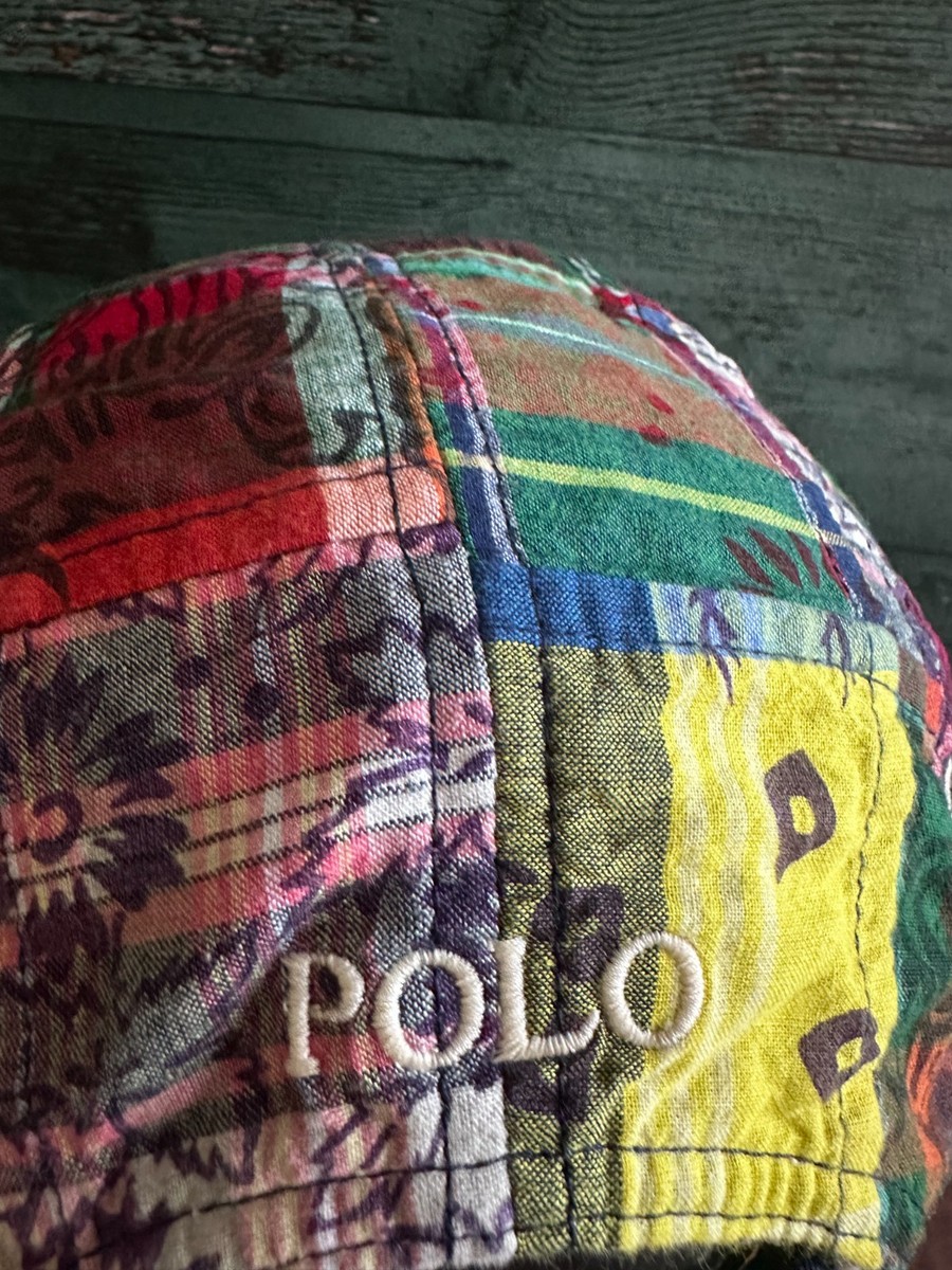 NWT Polo Ralph Lauren PATCHWORK MADRAS PLAID Baseball Ball  display picture 3