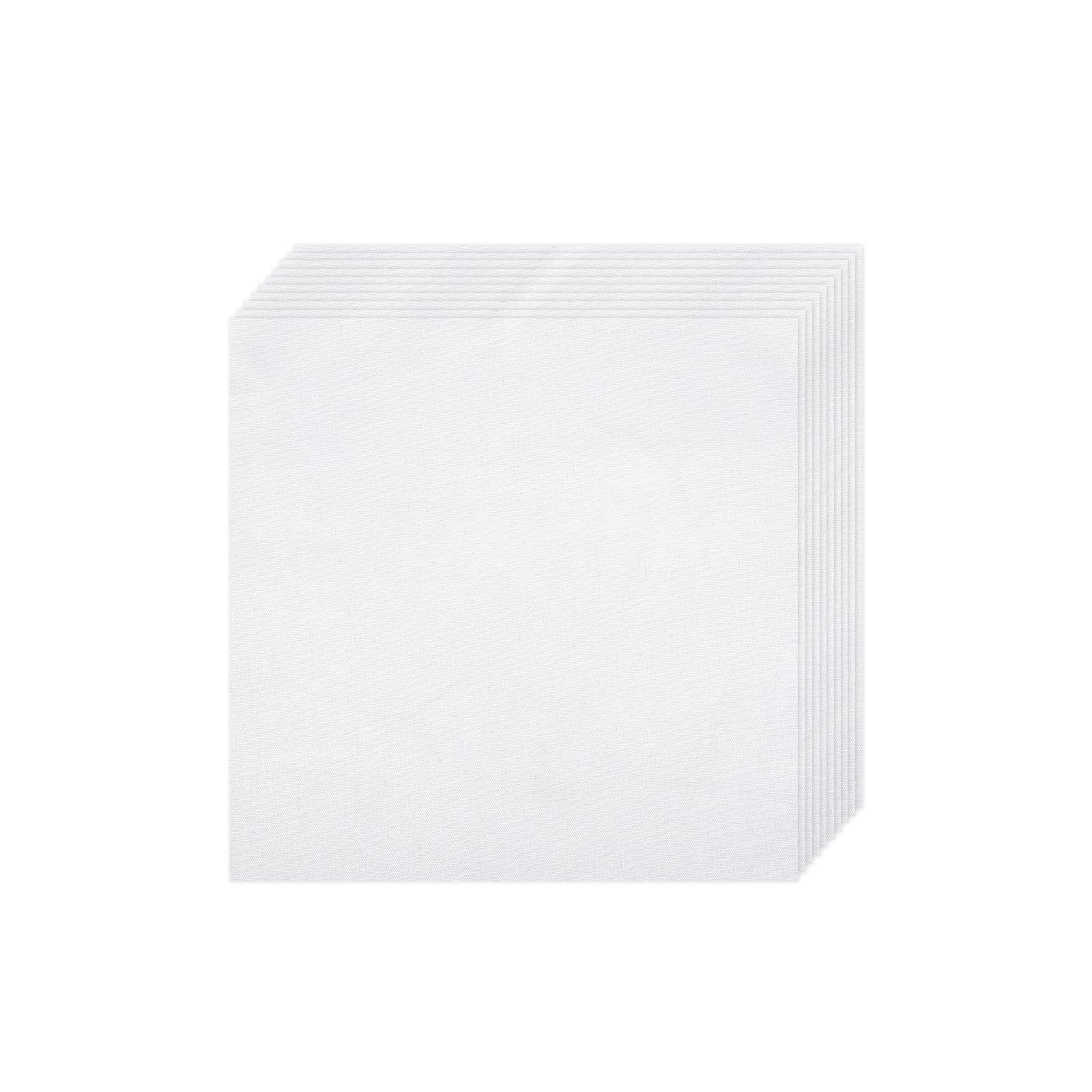 Fabric, 10 Precut 7x7 Inch Squares, White