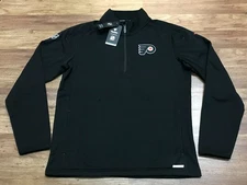MENS M  NEW Fanatics NHL Philadelphia Flyers Authentic Pro 1/4 Zip Fleece Jacket