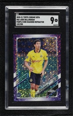 2020 Chrome UEFA Champions League /250 Jude Bellingham SGC 9 MINT Rookie RC 10fh