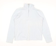 TAGG Women's Blue 1/4 Zip Lightweight Cotton Blend Activewear Jacket S
