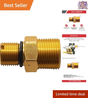 #ad #ad Outlet Connector Aluminum Gold Pressure Washer Pump Adapter for Gas Power $26.99