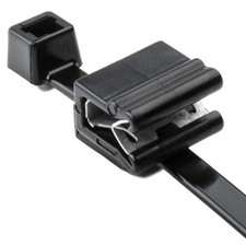 2-Pc Cble Tie/Edge Clip 8in L EC5A 1–3 mm Pnl 50lb PA66UV/Blck (100EA)