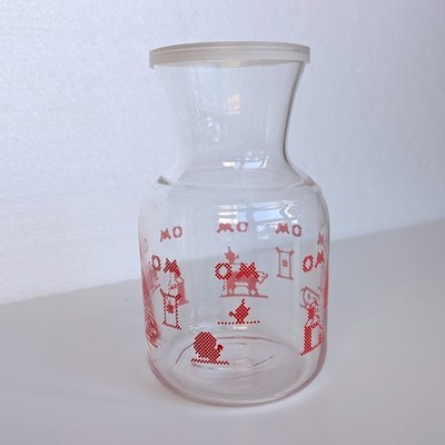 Vintage Grain Elevator Ad Red Cross Stitch Farm Animals Fridge Milk Pitcher