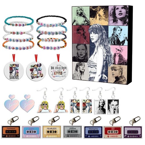 Weihnachten Taylor Swift Schlüsselanhänger Armband Advent Countdown Kalender NEU - Bild 1 von 4