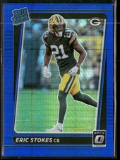 2021 Donruss Optic #251 Eric Stokes Blue Hyper