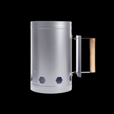 T- Charcoal Chimney Starter Heat Resistant Stainless Steel Rapid Fire Starter