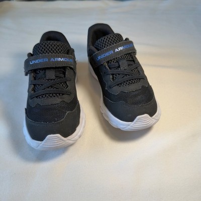 Under Armour Assert 9 AC Kids Running Shoes Black Grey Lime 3024637-005 Size 10K