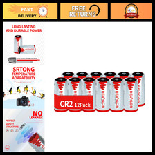 12 Pack CR2 3V Lithium Batteries - 900mAh for Cameras, Range Finders & Backup