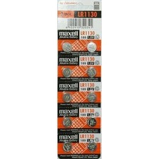 Strip of 10 Fresh Maxell LR1130 (189) 1.5v Alkaline Batteries