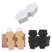 100x/pack Fold Over Tags Kraft Paper-Jewelry Hanging-Tags Blank Card for Display