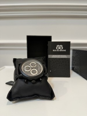 88 Rue du Rhône Swiss Chronograph Watch Men Stainless Steel Black Dial New