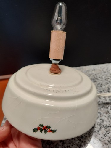 Green Ceramic Table-Top Lighted Christmas Tree with Base Light. - Picture 2 of 11
