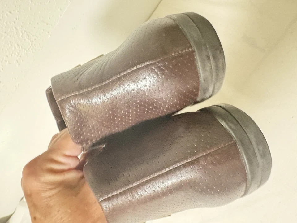 Botines informales Rockport Carly para mujer 9,5 marrón cuero liso cremallera lateral Foto 4 de 4