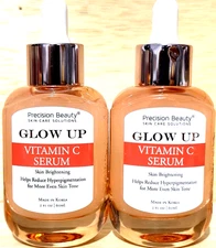 2 Pack - Precision Beauty Glow Up~ Vitamin C Serum ~ Skin Brightening 2 oz each