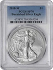 2018-W $1 American Silver Eagle Burnished SP70 PCGS