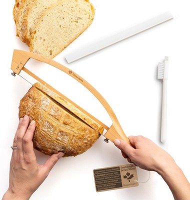 Bread Knife for Homemade Bread - Bread Slicer with 1/2-inch and 1-inch Thickness