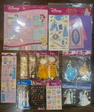 Disney Princess Scrapbook Kit Lot Stickers Die-Cuts Album/Refill