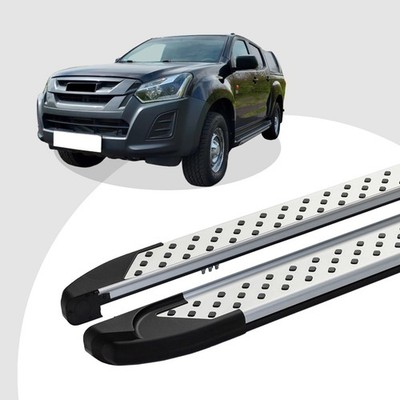 Auto Trittbretter passend für Isuzu D-MAX ab Baujahr 06/2012-2019 SOMA Silber mI