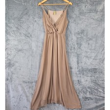 Vintage Womens Dress Small Brown Babydoll Y2K Fairy Maxi Flowy Coquette Romantic